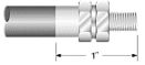 10-32 Cold rolled steel threaded stud